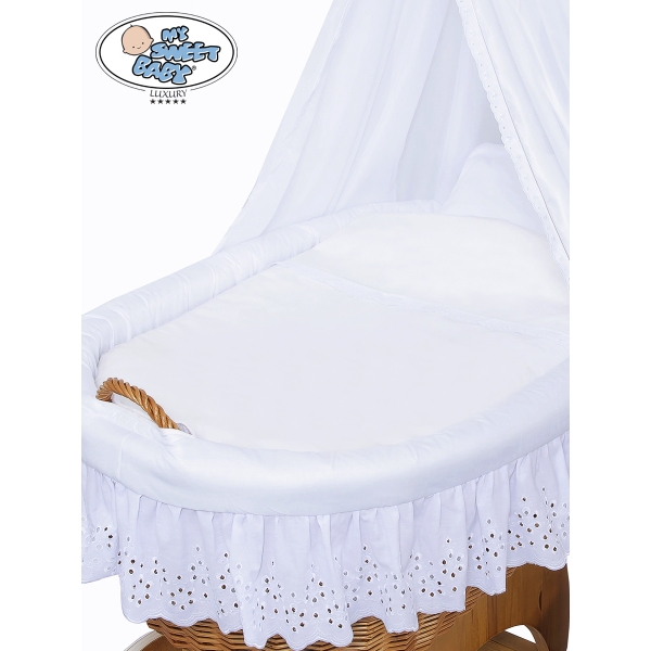 Beddengoed - 4 Delen voor Babymand / Rieten Babybed Sophia
