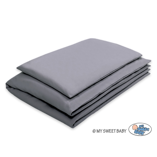Beddengoed Ledikant 2 st  90x120 cm of 100x135 cm Antraciet
