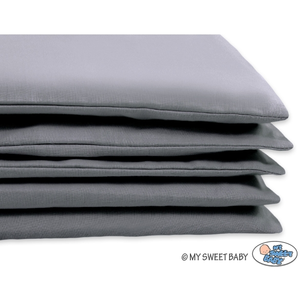 Beddengoed Ledikant 2 st  90x120 cm of 100x135 cm Antraciet