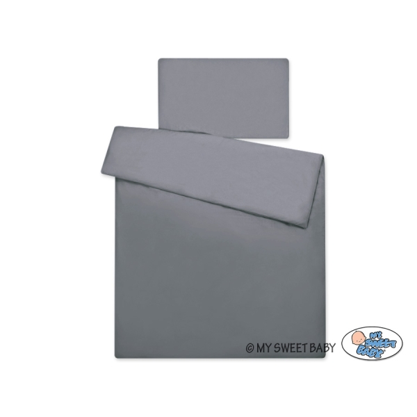 Beddengoed Ledikant 2 st  90x120 cm of 100x135 cm Antraciet