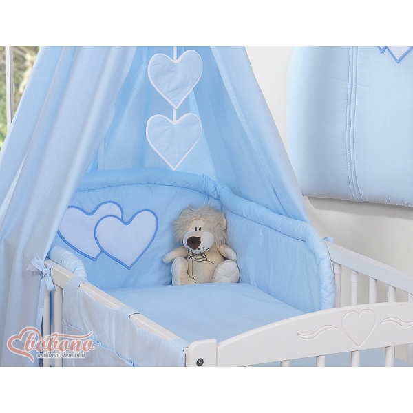 Beddengoed voor Babybed 11 st met Hemel Hemeltje - Harten Blauw