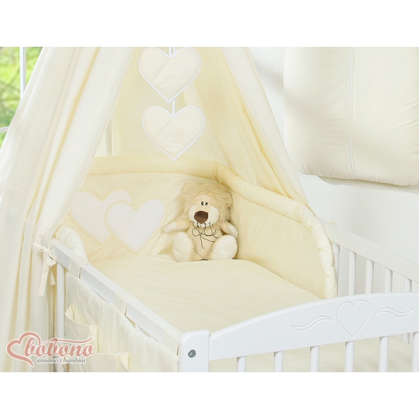 Beddengoed voor Babybed 11 st met Hemel Hemeltje - Harten Ivoor