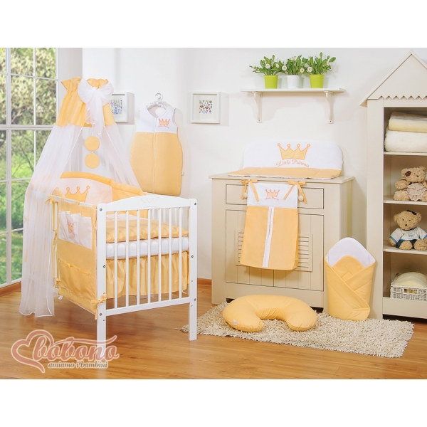 Beddengoed voor Babybed 11 st met Hemeltje -  Perzik Little Prince Princess