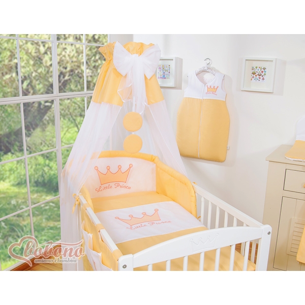 Beddengoed voor Babybed 11 st met Hemeltje -  Perzik Little Prince Princess