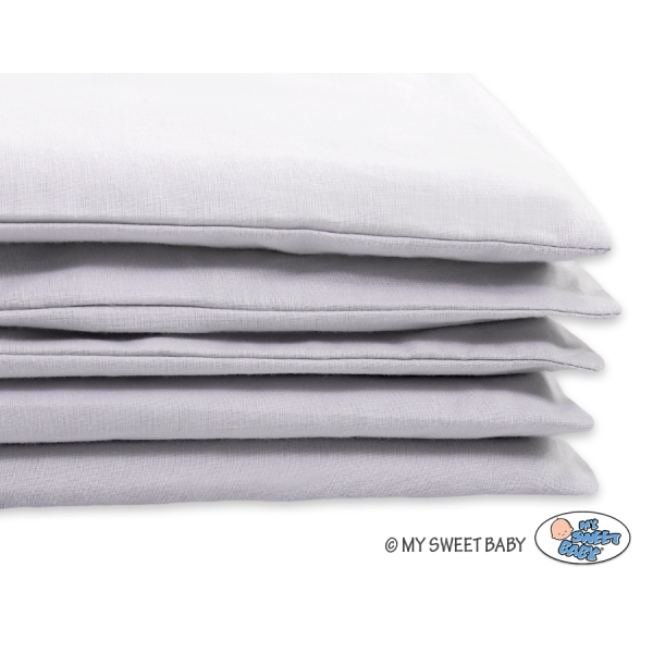 Beddengoed voor Babybed 2 st Grijs