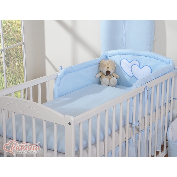 Beddengoed voor Babybed 2 st - Harten Blauw
