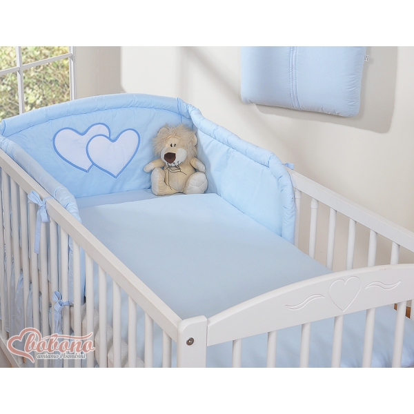 Beddengoed voor Babybed 2 st - Harten Blauw