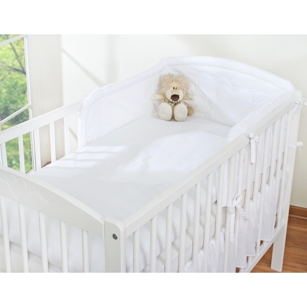 Beddengoed voor Babybed 2 st - Harten Wit