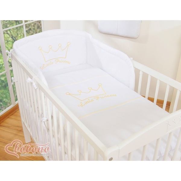 Beddengoed voor Babybed 3 st -  Wit Little Prince Princess
