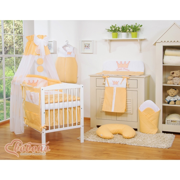 Beddengoed voor Babybed 5 st met Hemeltje -  Perzik Little Prince Princess