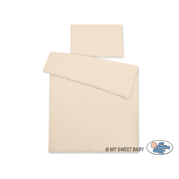 Beddengoed voor babybedje 60x120 cm of 70x140 cm Beige