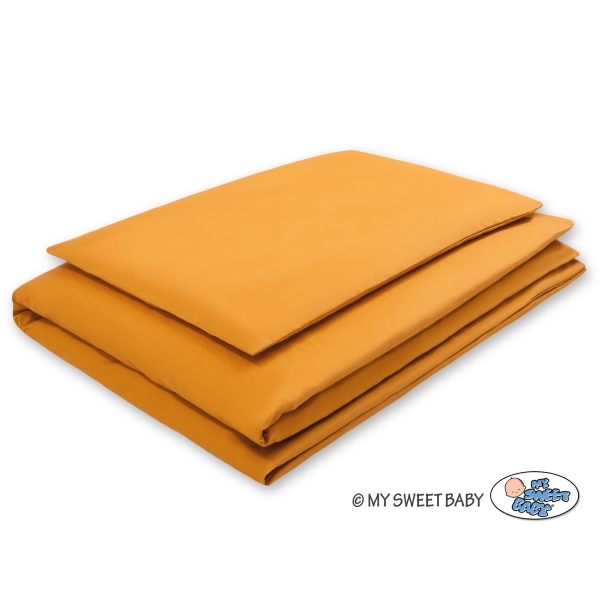 Beddengoed voor babybedje 60x120 cm of 70x140 cm Honing Mosterd