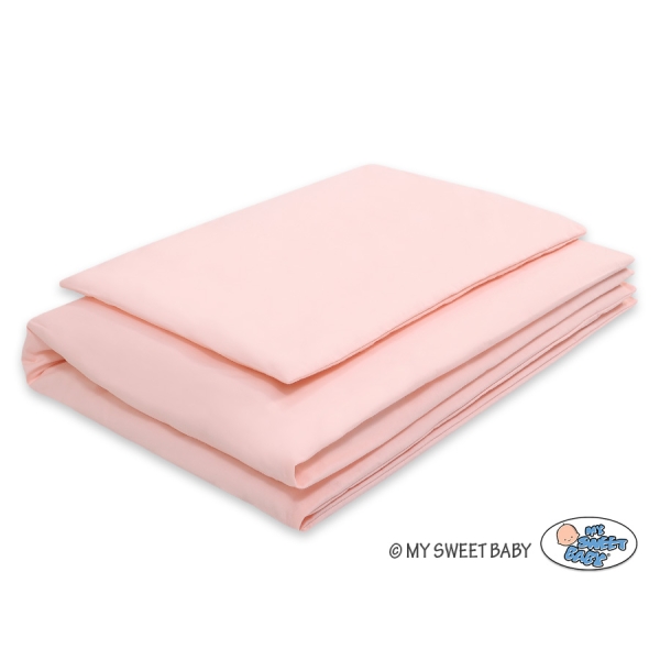Beddengoed voor babybedje 60x120 cm of 70x140 cm Poederroze