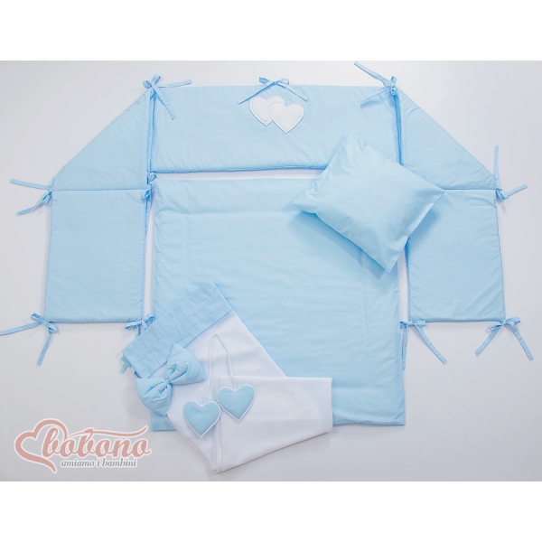 Beddengoed voor Bedkant Wieg 6 st FABIO Blauw