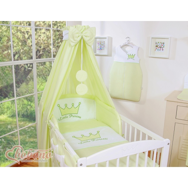 Beddengoed voor Kinderbed 11 st met Hemeltje -  Groen Little Prince Princess