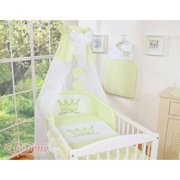 Beddengoed voor Kinderbed 11 st met Hemeltje -  Groen Little Prince Princess