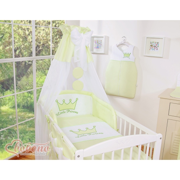 Beddengoed voor Kinderbed 11 st met Hemeltje -  Groen Little Prince Princess