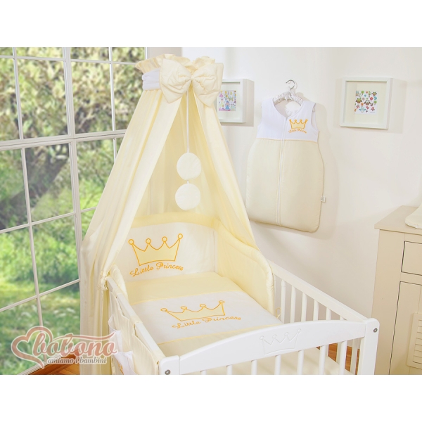 Beddengoed voor Kinderbed 11 st met Hemeltje -  Ivoor Little Prince Princess