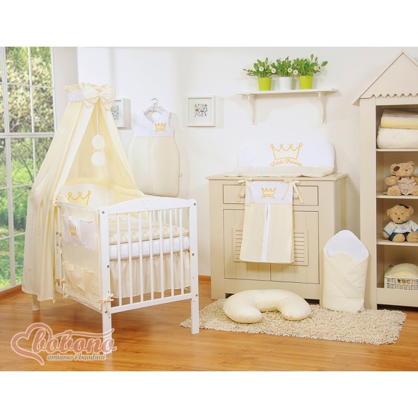 Beddengoed voor Kinderbed 11 st met Hemeltje -  Ivoor Little Prince Princess