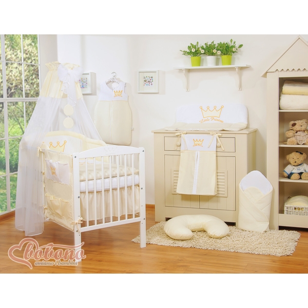 Beddengoed voor Kinderbed 11 st met Hemeltje -  Ivoor Little Prince Princess