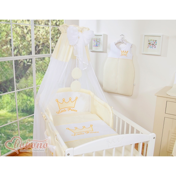 Beddengoed voor Kinderbed 11 st met Hemeltje -  Ivoor Little Prince Princess