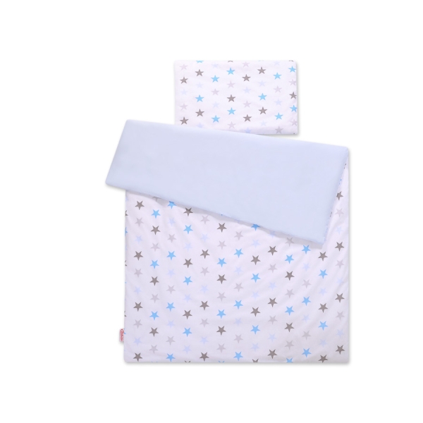 Beddengoed voor Kinderbed 2 dele 140x200 Junior Grijs Blauw Sterren
