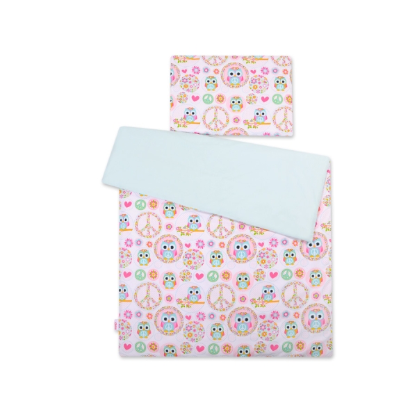 Beddengoed voor Kinderbed  2 delen 100x135 Mini Gelukkige Uilen