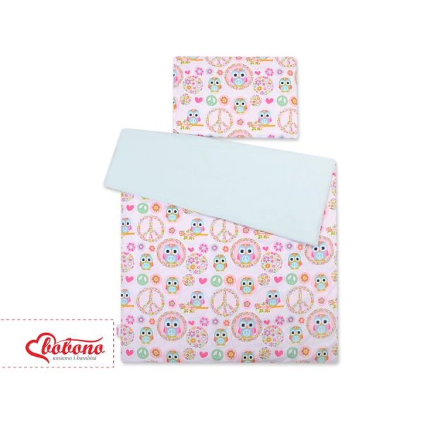 Beddengoed voor Kinderbed  2 delen 100x135 Mini Gelukkige Uilen