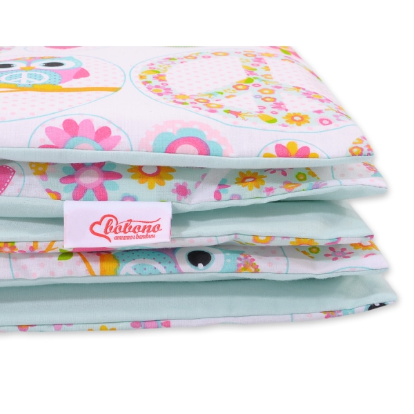 Beddengoed voor Kinderbed  2 delen 100x135 Mini Gelukkige Uilen