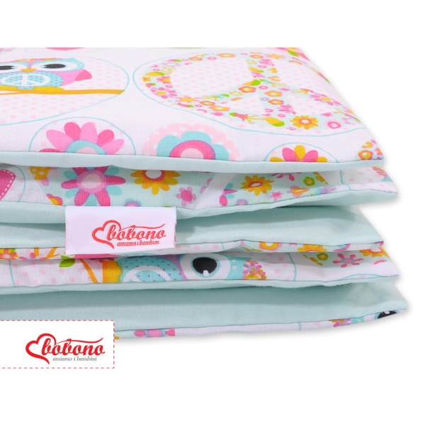 Beddengoed voor Kinderbed  2 delen 100x135 Mini Gelukkige Uilen