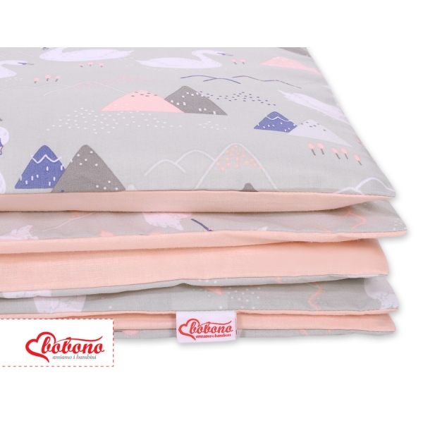 Beddengoed voor Kinderbed  2 delen 100x135 Mini Grijs Zwanen