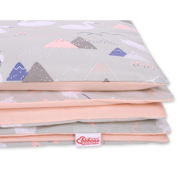 Beddengoed voor Kinderbed  2 delen 100x135 Mini Grijs Zwanen