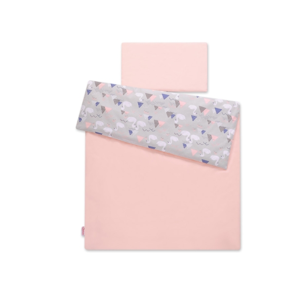 Beddengoed voor Kinderbed  2 delen 100x135 Mini Grijs Zwanen