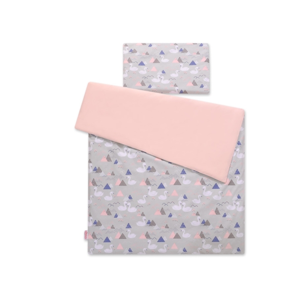 Beddengoed voor Kinderbed  2 delen 100x135 Mini Grijs Zwanen