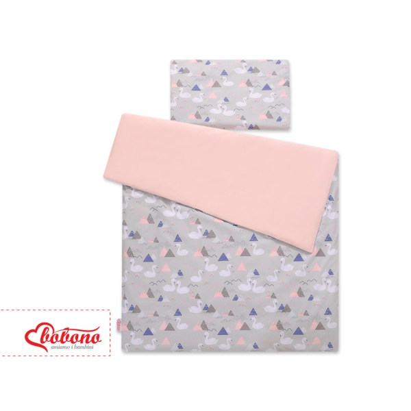 Beddengoed voor Kinderbed  2 delen 100x135 Mini Grijs Zwanen