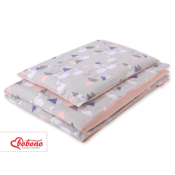 Beddengoed voor Kinderbed  2 delen 100x135 Mini Grijs Zwanen