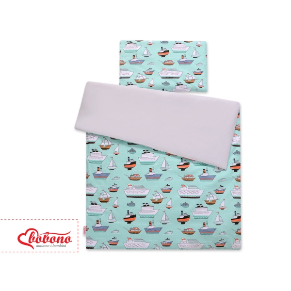 Beddengoed voor Kinderbed  2 delen 100x135 Mini Mint Schepen