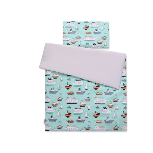Beddengoed voor Kinderbed  2 delen 100x135 Mini Mint Schepen