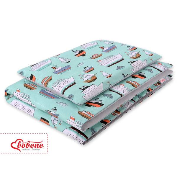 Beddengoed voor Kinderbed  2 delen 100x135 Mini Mint Schepen