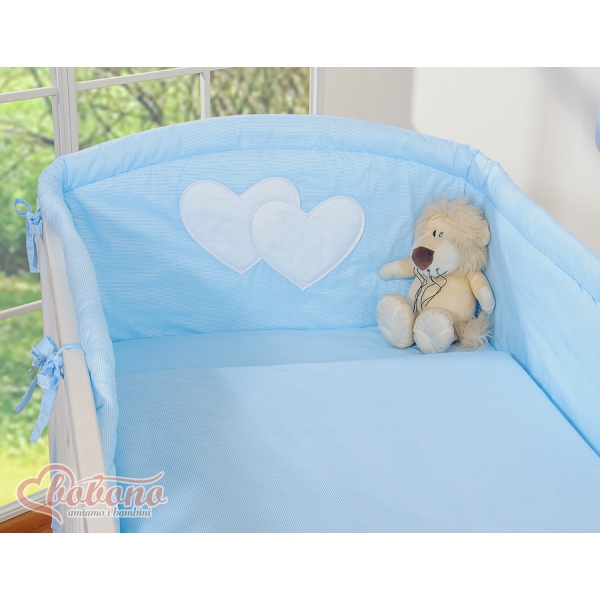 Beddengoed voor Kinderbed 2 st - Harten Blauw Snijder