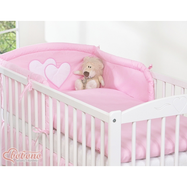Beddengoed voor Kinderbed 3 st - Harten Roze
