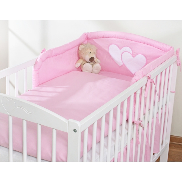 Beddengoed voor Kinderbed 3 st - Harten Roze