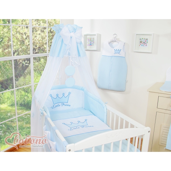 Beddengoed voor Kinderbed 5 st met Hemeltje -  Blauw Little Prince Princess