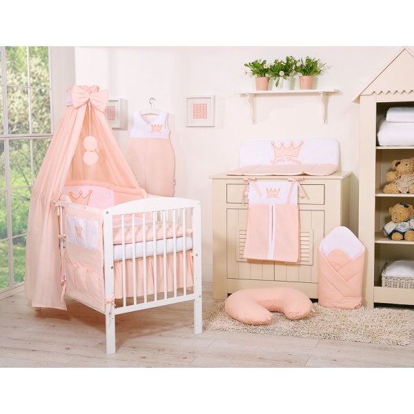 Beddengoed voor Kinderbed 5 st met Hemeltje -  Poederroze Little Prince Princess