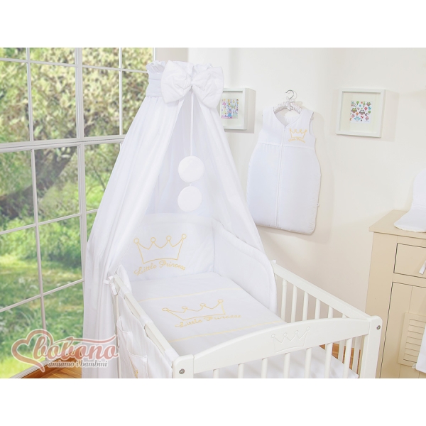 Beddengoed voor Kinderbed 5 st met Hemeltje -  Wit Little Prince Princess