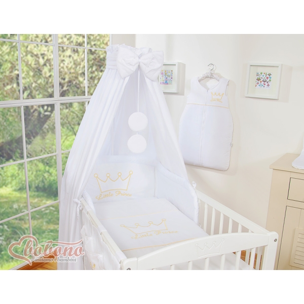 Beddengoed voor Kinderbed 5 st met Hemeltje -  Wit Little Prince Princess