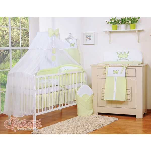 Beddengoed voor Kinderbed 5 st met Klamboe -  Groen Little Prince Princess