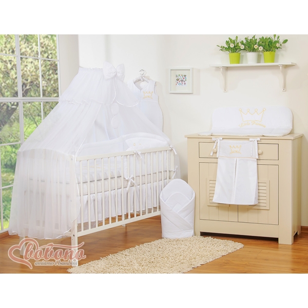 Beddengoed voor Kinderbed 5 st met Klamboe -  Wit Little Prince Princess