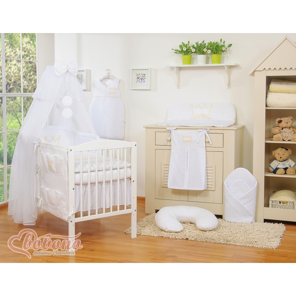 Beddengoed voor Kinderbed 5 st met Klamboe -  Wit Little Prince Princess