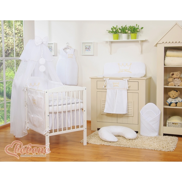 Beddengoed voor Kinderbed 5 st met Klamboe -  Wit Little Prince Princess
